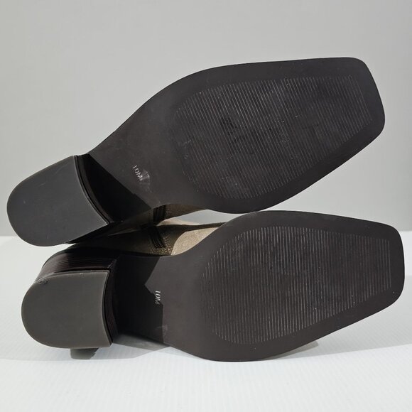 Vince Camuto Babellie Mid Calf Western Boot Square Toe Taupe Tan Suede Size 10 - Picture 12 of 14